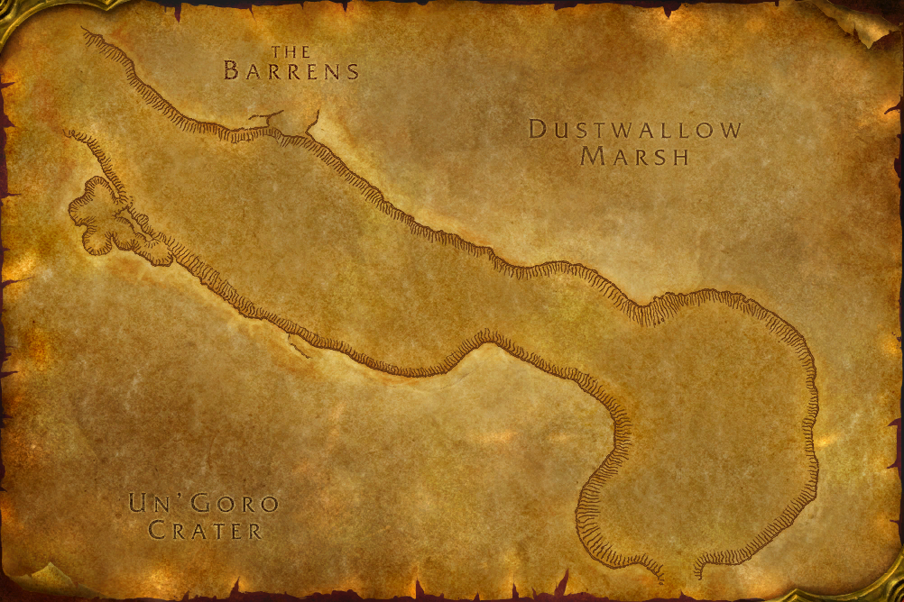 The map of Thousand Needles